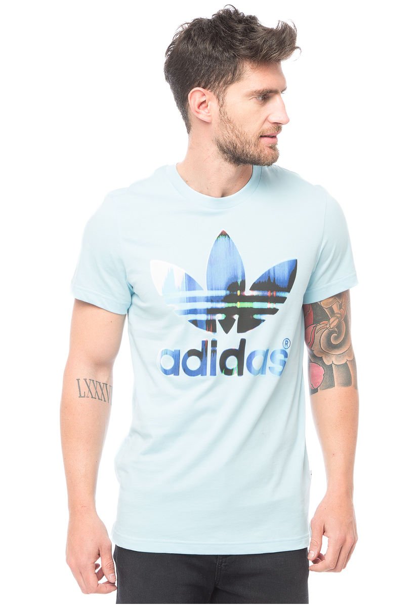 Polera best sale adidas celeste