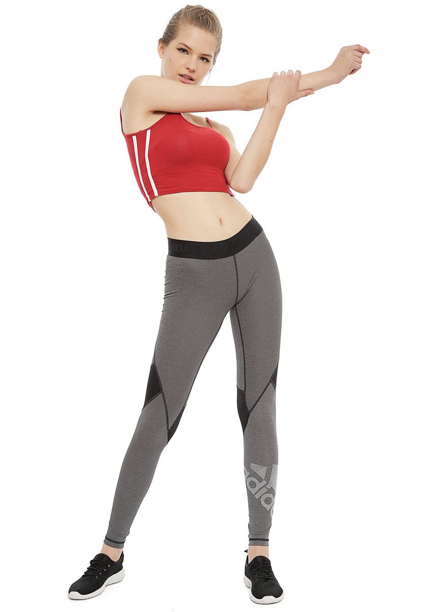 Legging adidas performance ASK L BOS T Gris Calce Ajustado