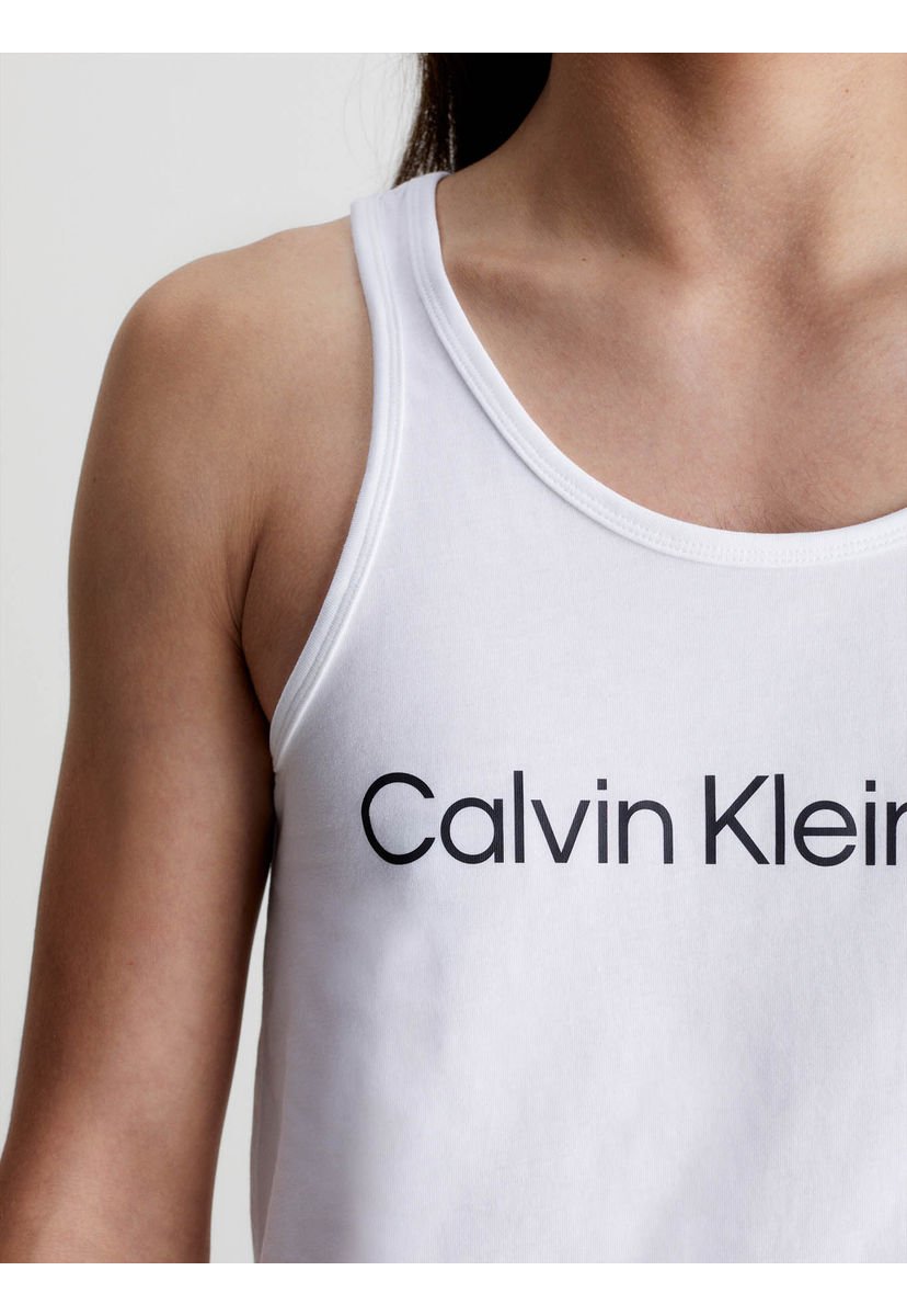 Camiseta De Tirantes Con Logo Blanco Calvin Klein Compra Ahora