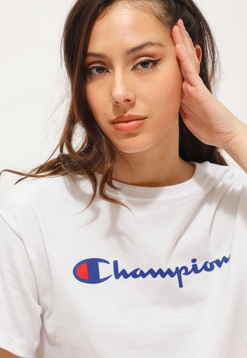 Polera champion blanca hot sale