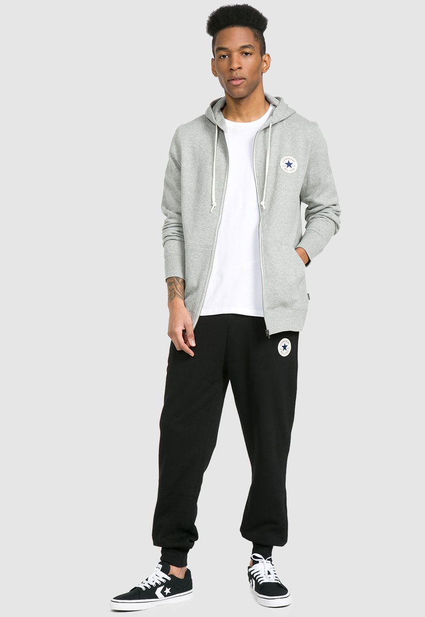 Poler n Converse Core Full Zip Hoodie Gris Calce Regular