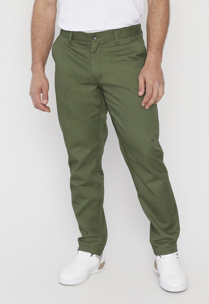 Pantalón Hombre Slim Fit Bolsillo Chino Verde Corona - Compra Ahora