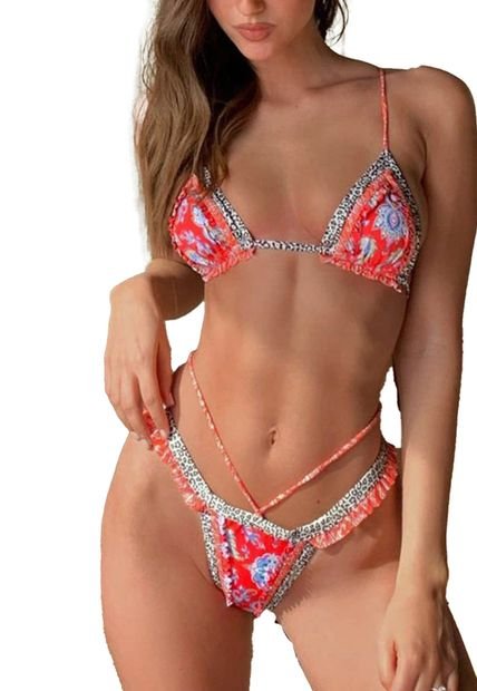 Bikini Triángulo Animal Rojo Daikiri Bikinis Compra Ahora Dafiti Chile