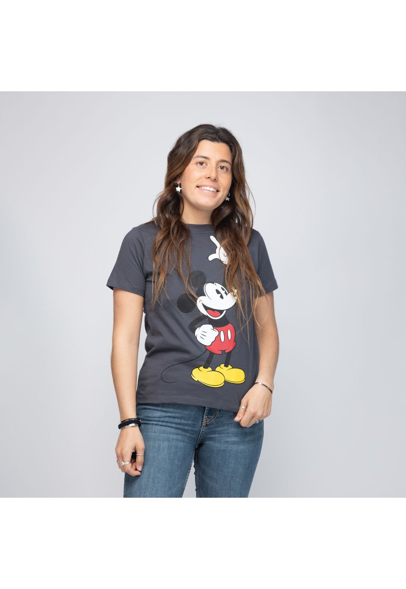 Polera Mujer Mickey Hi! Negro Disney - Ahora | Dafiti Chile