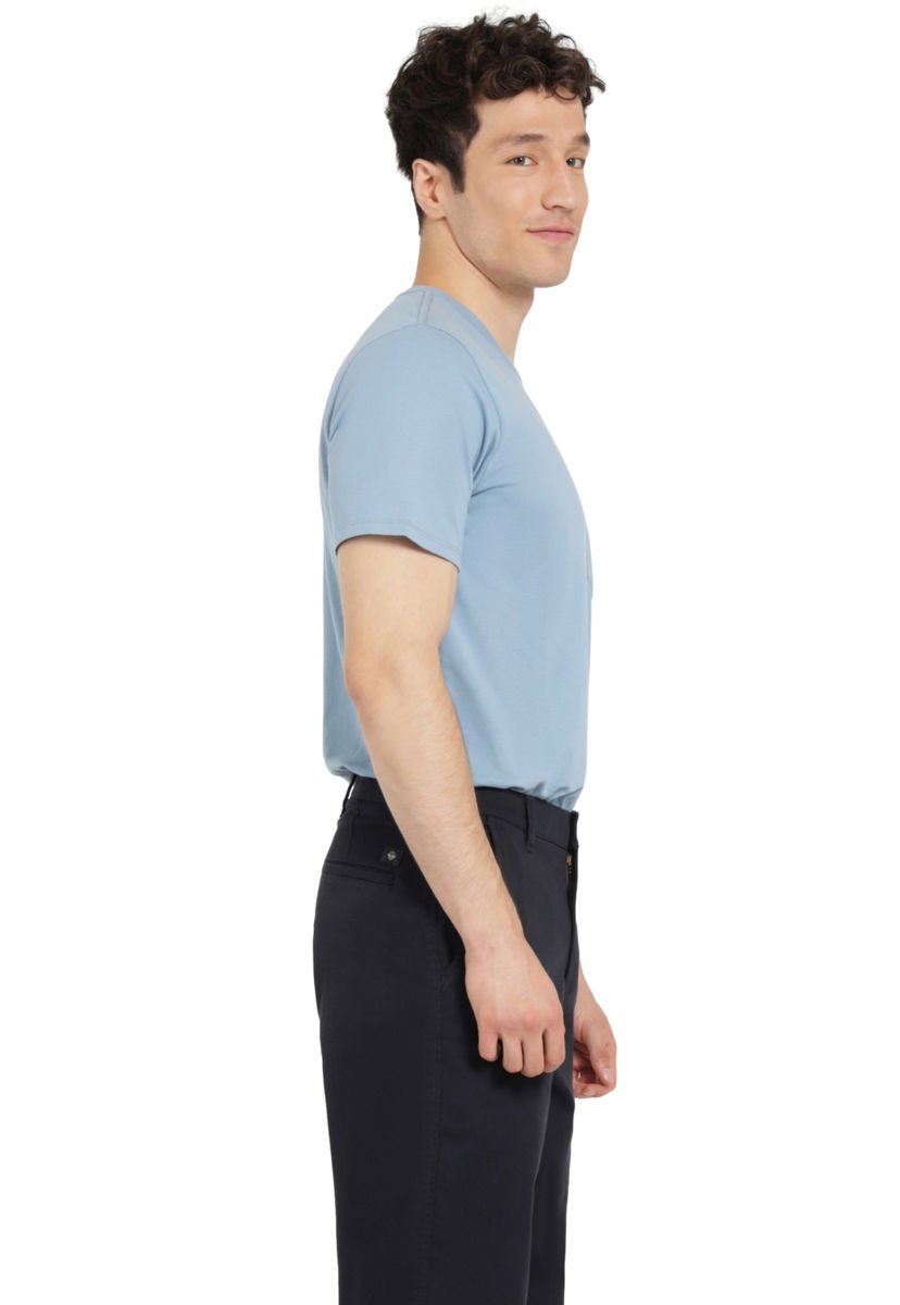 Polera Hombre Pocket Tee Slim Fit Azul Dockers Compra Ahora