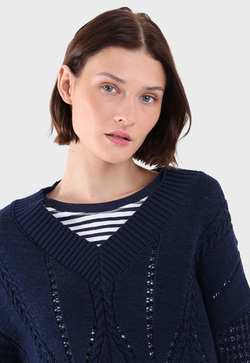 Sweater De Punto Mujer Azul Marino Esprit - Compra Ahora | Dafiti