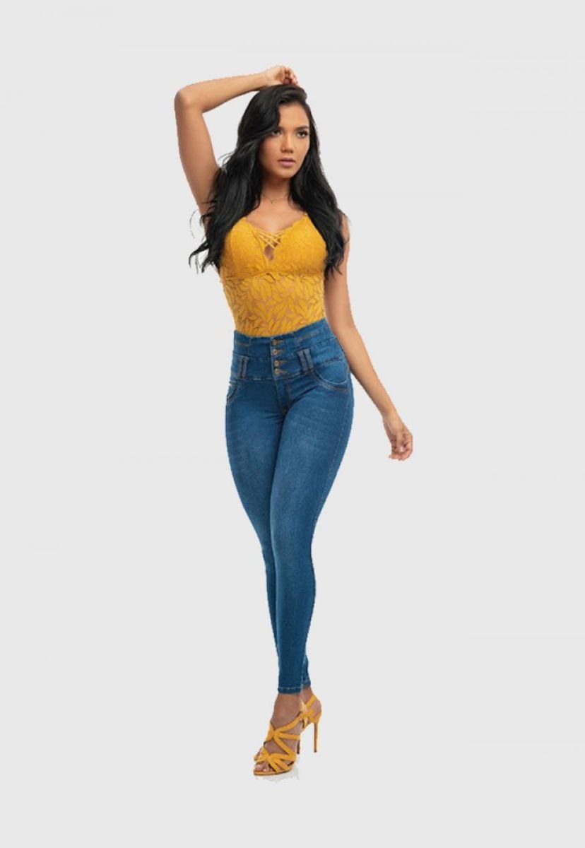 Jeans Mujer Levanta Efecto Push Up Azúl Fascinate Compra Ahora | Dafiti Chile