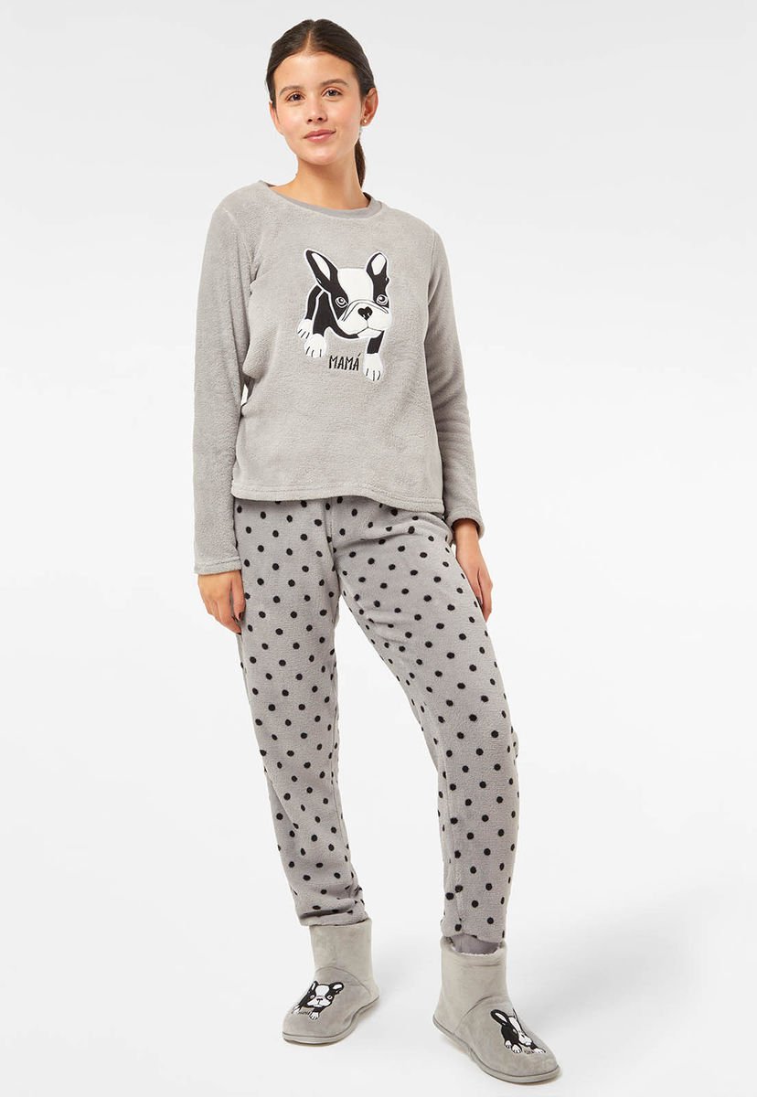 Pijama Polar Mini Me Mujer Gris Fashion Park - Compra Ahora | Dafiti