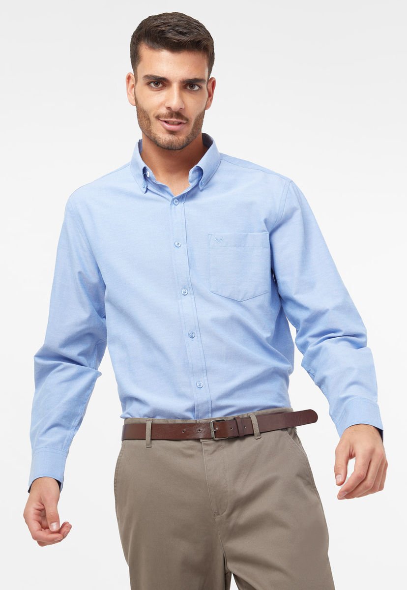 Camisa Oxford Manga Larga para Hombre – Yucen Uniformes