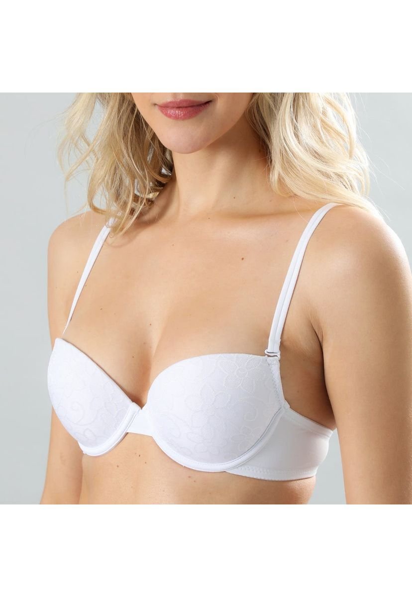 Sost n Balconet Push Up Blanco Flores Compra Ahora Dafiti Chile