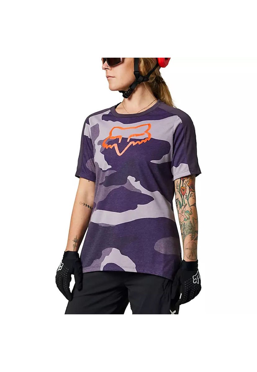 Polera Bicicleta Mujer Drirelease Camo Morado Fox Fox Compra