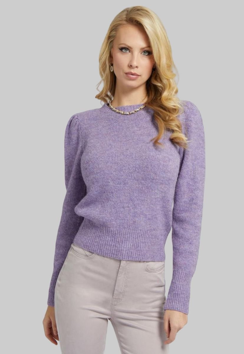 Tejido Valerie Rn Ls Sweater F4N0 Morado Guess - Compra Ahora