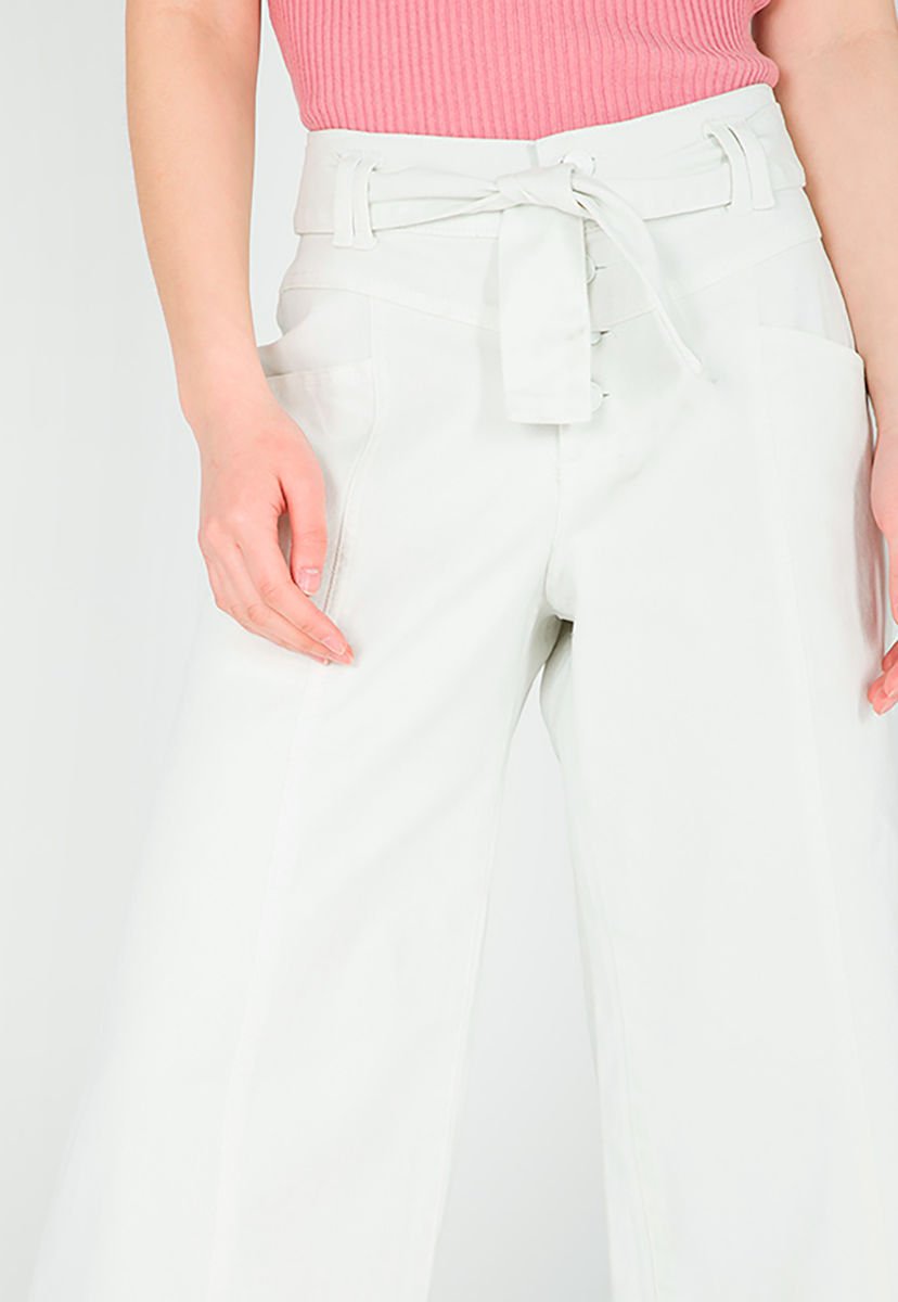 Jeans discount culotte blanco