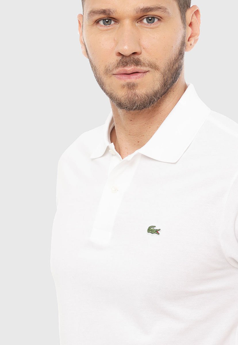 Polera Lacoste Polo MC Blanco Calce Regular Compra Ahora