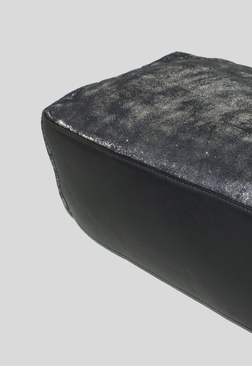 Cartera ecocuero grande rigida para mujer negro MAILEA