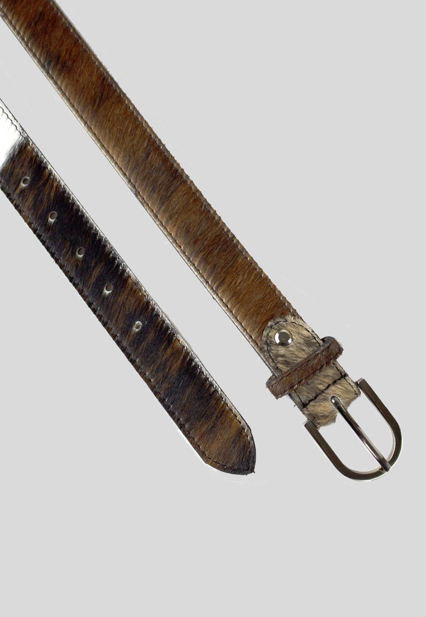 Cinturón de cuero de vaca 120 cm - Artesanías de Chile