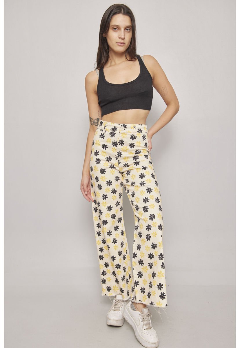 Pantalon amarillo online zara