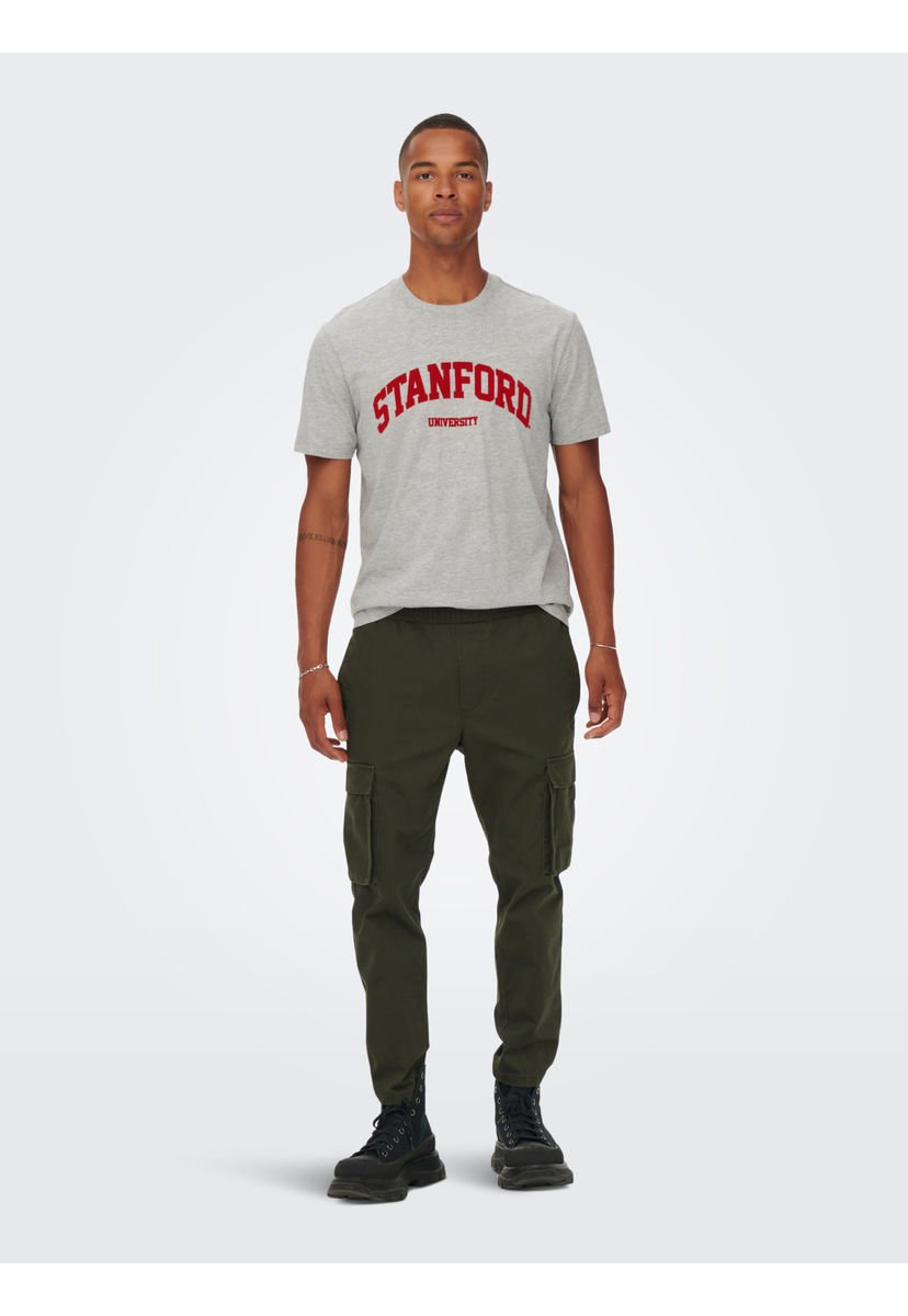 Polera Only Sons STANDFORD Gris Calce Regular Compra Ahora