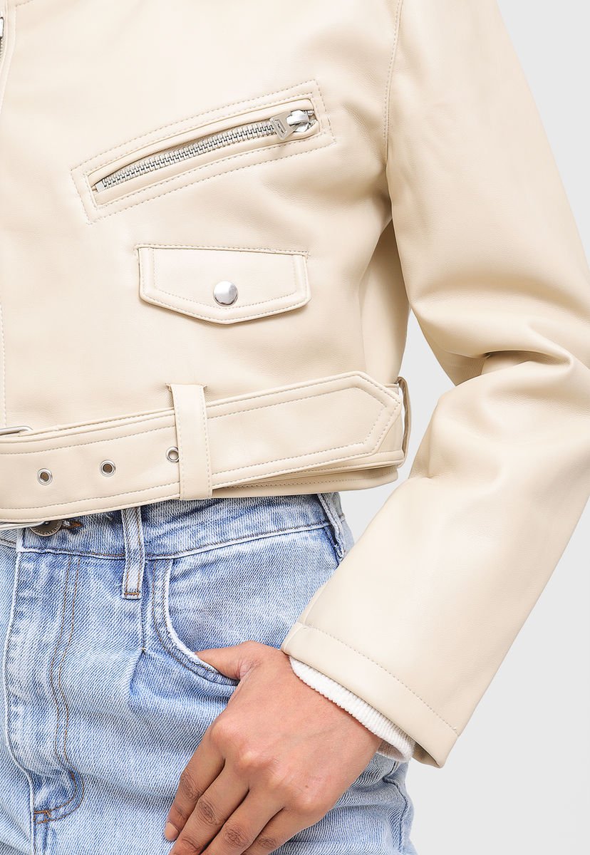 Chaqueta Topshop Faux Leather Cropped Jacket - Calce - Compra Ahora | Dafiti Chile