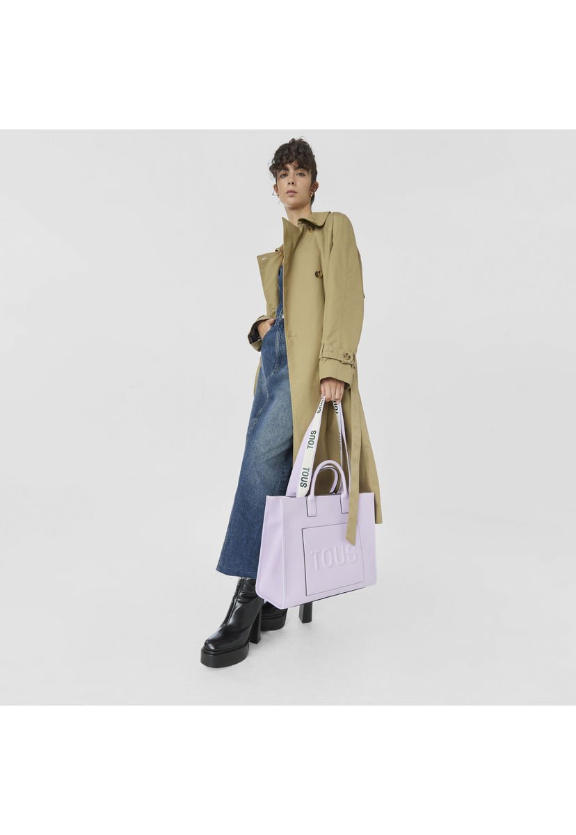 Large mauve TOUS Vera Amaya Shopping bag