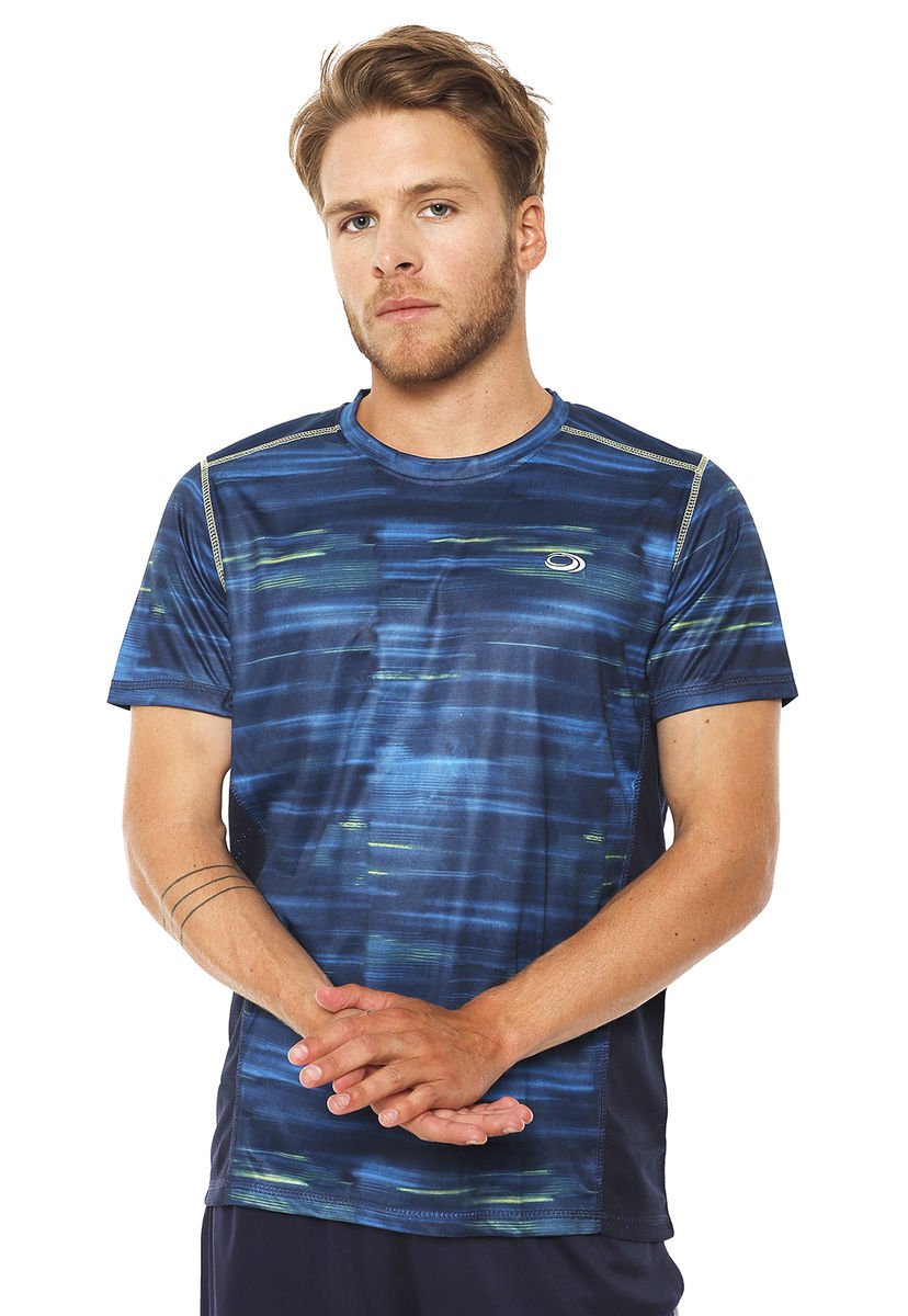 Polera Run Fashion Fp Azul Newsports by Tricot Calce Regular