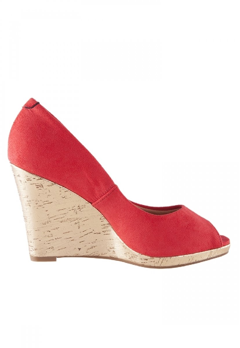 Sapato vizzano store peep toe camurça