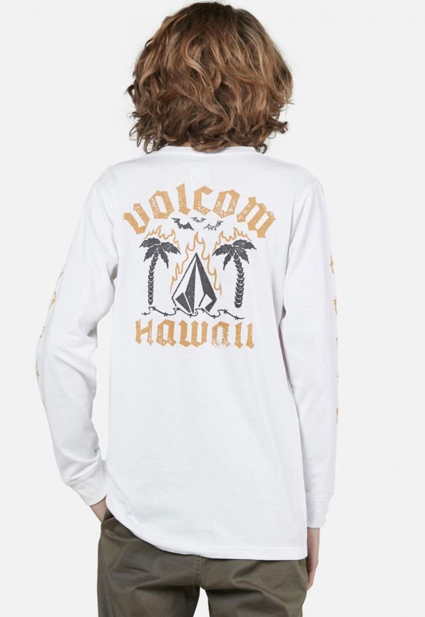 Polera Manga Larga Juvenil Blanco Volcom Compra Ahora Dafiti Chile