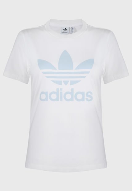 Polera Adidas Orginals Trefoil Blanco Calce Slim Fit Compra Ahora