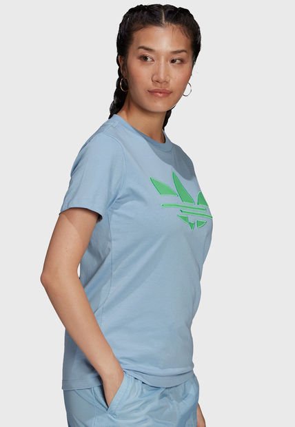 polera adidas celeste