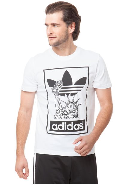 Polera Nyc Sst Tee Blanca Adidas Originals