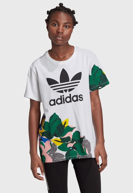 Polera Adidas Originals Bf Tee Blanco Calce Holgado Compra Ahora