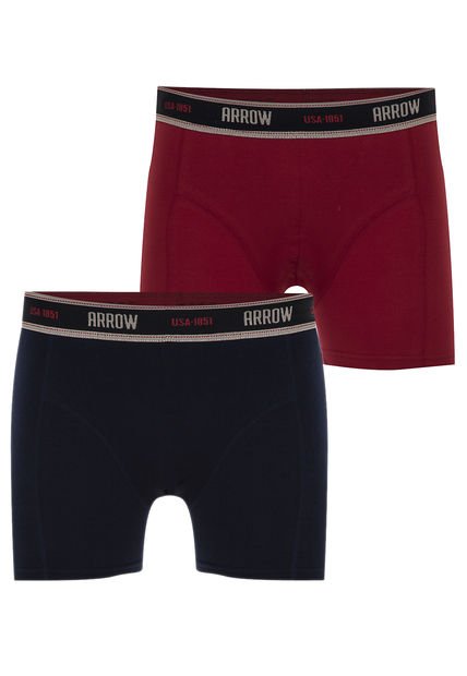 Pack 2 Boxer Largo Azul/Rojo Arrow