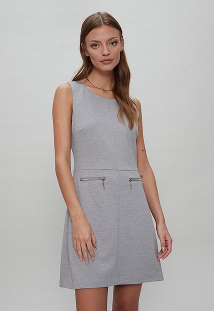 Vestido Jumper Con Cierres Gris ASH