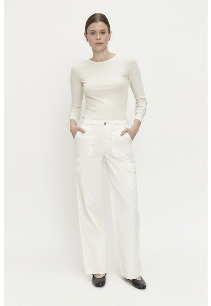 Jeans Liso Blanco Ash