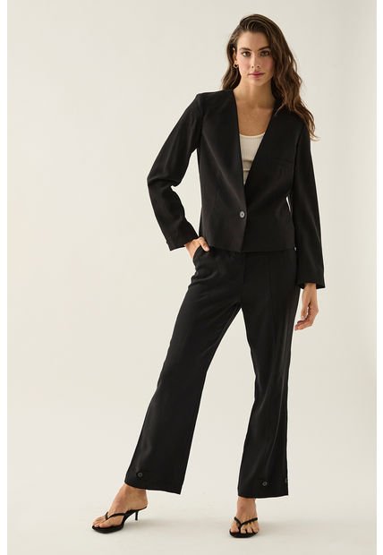 Blazer Liso Negro Ash