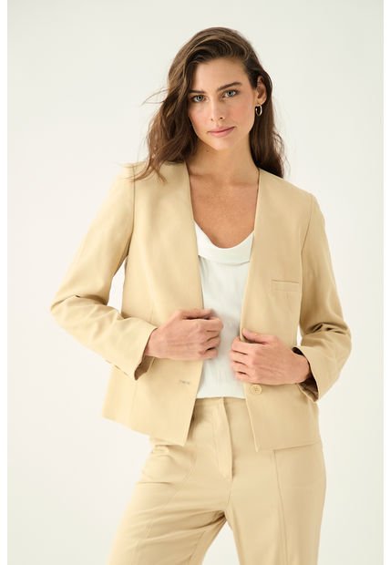 Blazer Liso Beige Ash