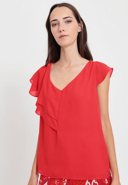 Blusa Ash Rojo - Calce Regular