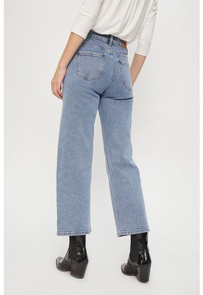 Jeans Ash Crop Azul - Calce Regular