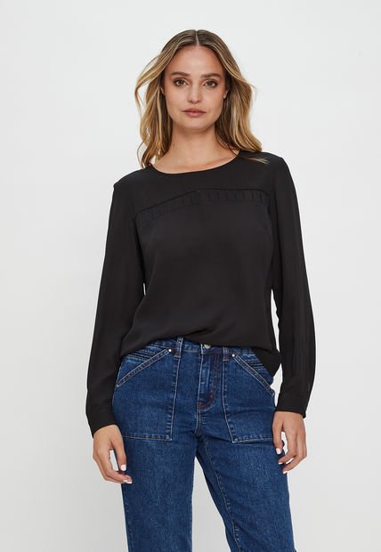 Blusa Lisa Negro Ash