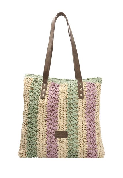 Cartera Beige Beach Tote Mujer Azaleia