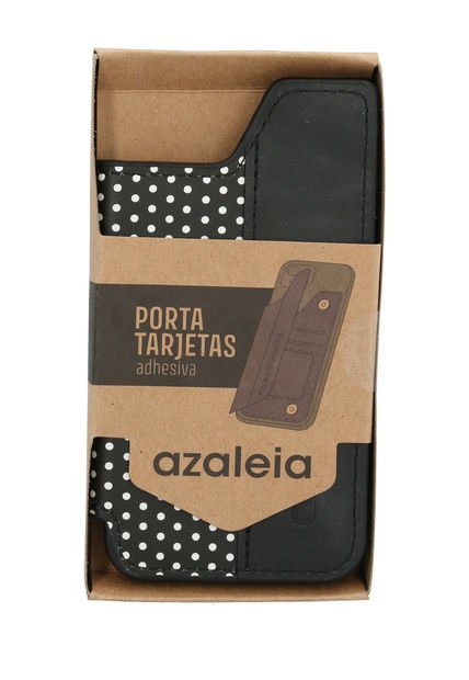 Tarjetero Negro Phone Card Dots Mujer Azaleia