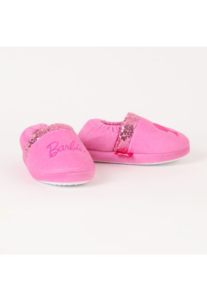 Pantufla Niña Lentejuelas Rosado Barbie