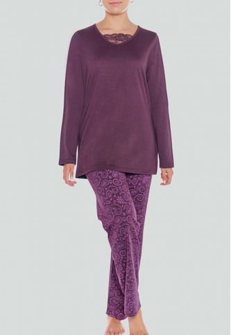 Pijama Micropolar para Mujer Baziani 8391-Morado 