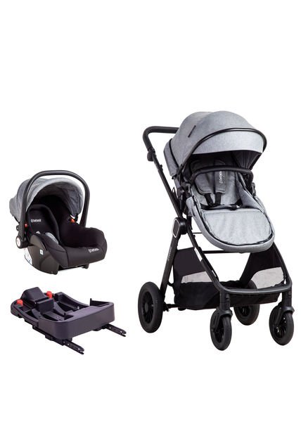 Coche Cuna Travel System Isofix Sunset Premium Gris Bebesit