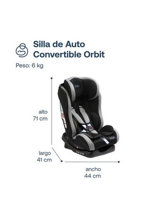 Silla De Auto Orbit Gris Bebesit