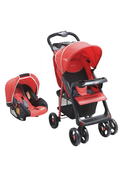 Coche Travel System Jazz Rojo Bebesit