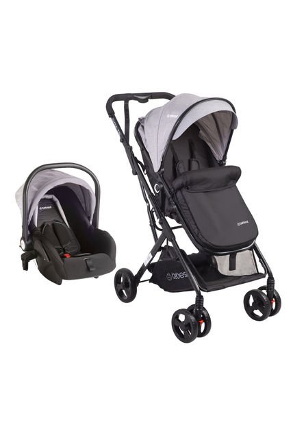 Coche Cuna Travel System Vox 3 En 1 Gris Bebesit