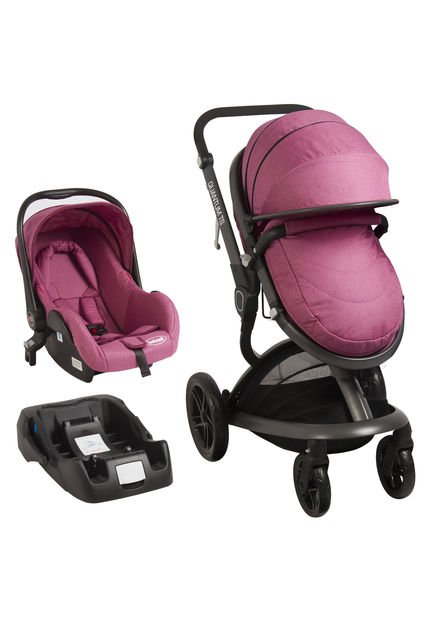 Coche Travel System Quantum Rosa Bebesit