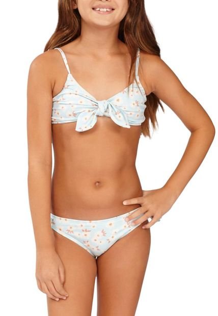 Conjunto Bikini Niña Pkd Fr U Trilet Celeste Billabong