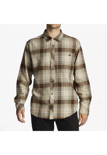 Camisa M/L Hombre Coastline Flnl Café Billabong